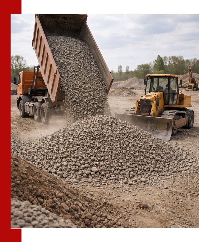Доставка гравийного щебня фракции 40-70 в Сургуте
