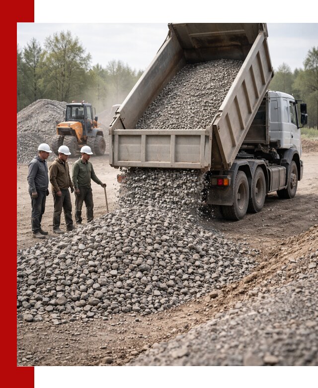 Доставка гравийного щебня фракции 70-120 в Сургуте