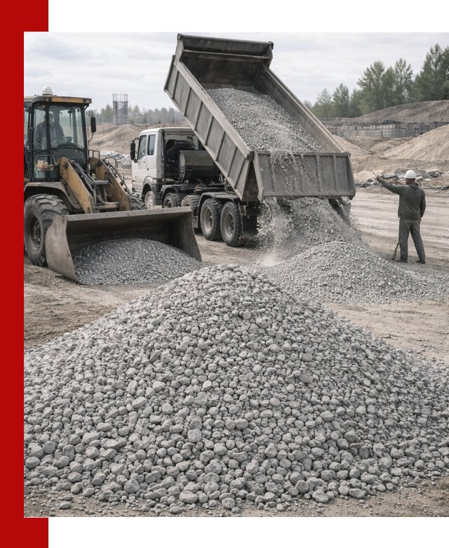 Доставка известнякового щебня фр. 5–20 в Сургуте
