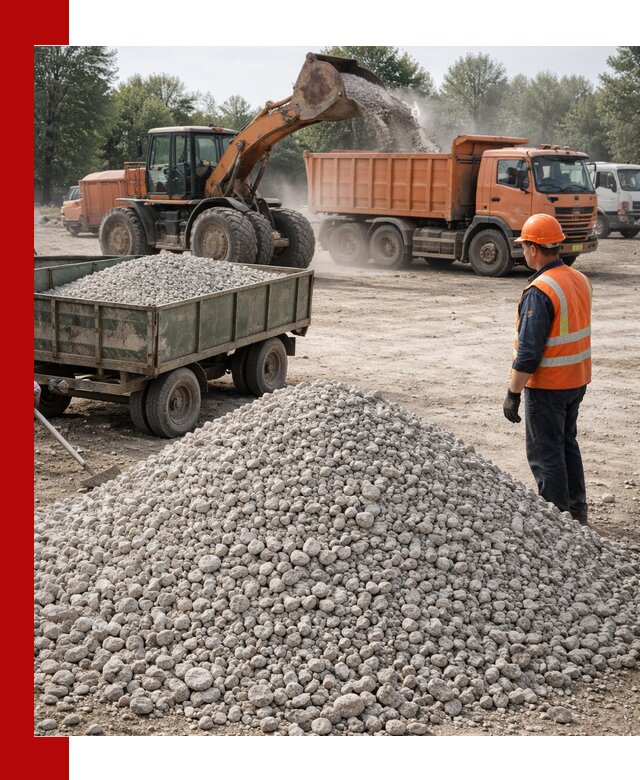 Доставка известнякового щебня фракция 20–40 в Сургуте