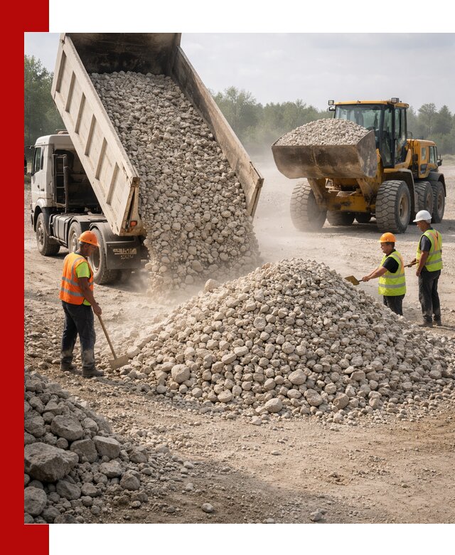 Доставка известнякового щебня фр. 40-70 в Сургуте