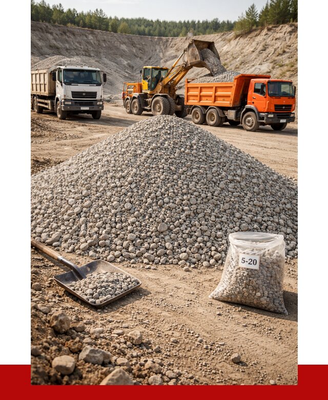 Доломитовый щебень фр. 5-20 в Сургуте от 4293 р. | ПРОНЕРУДСрг