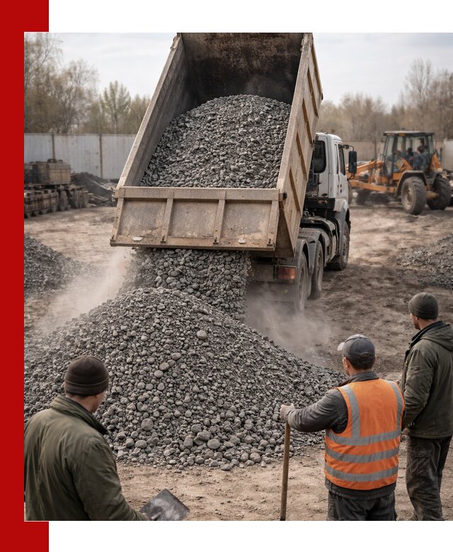 Доставка шлакового щебня в удобные сроки по выгодной цене в Сургуте