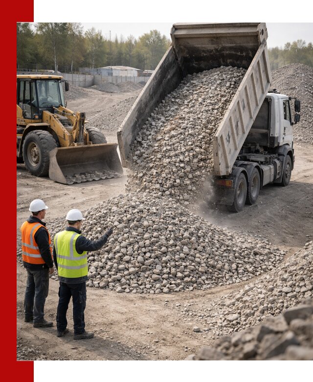 Вторичный щебень фракция 40–70 доставка в Сургуте