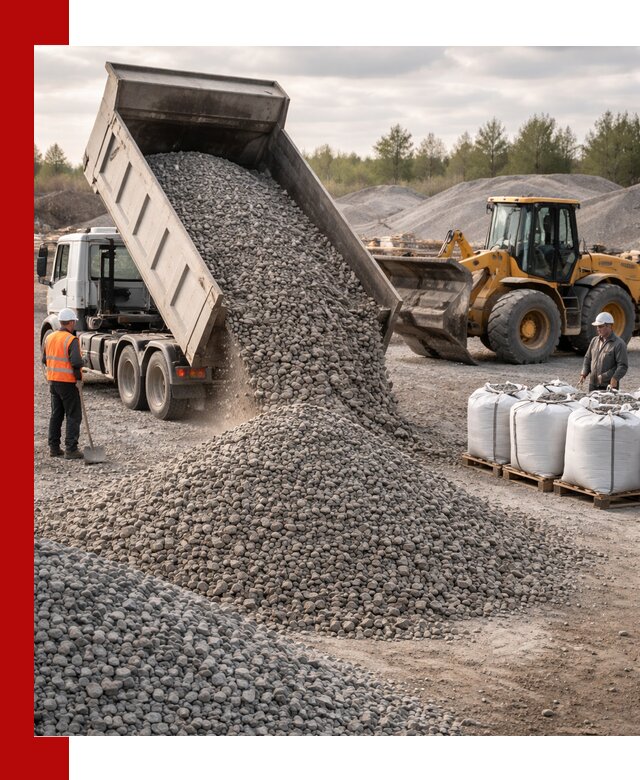 Бетонный щебень фракция 5–20 с доставкой в Сургуте