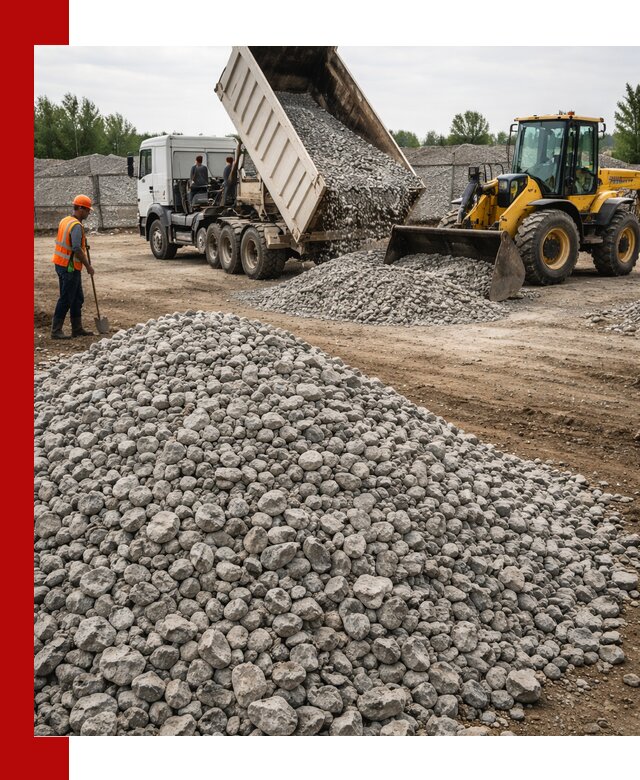 Доставка бетонного щебня фракции 40-70 в Сургуте