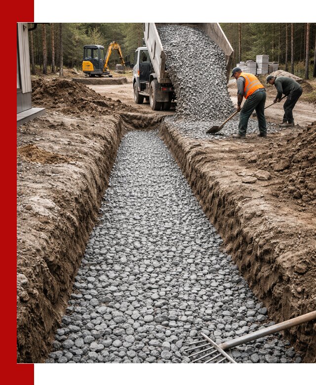 Щебень для дренажа с доставкой в Сургуте высокого качества