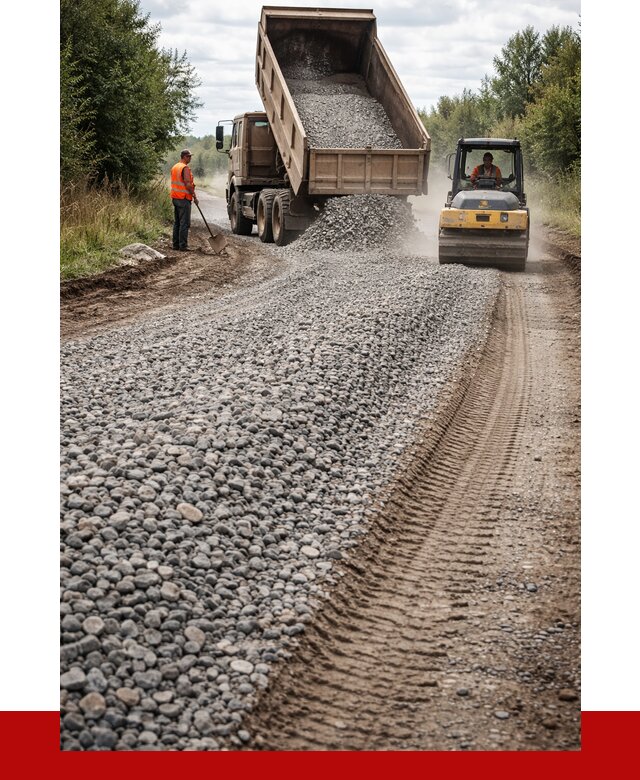 Щебень для отсыпки дороги в Сургуте от 2760 р. ПРОНЕРУДСрг