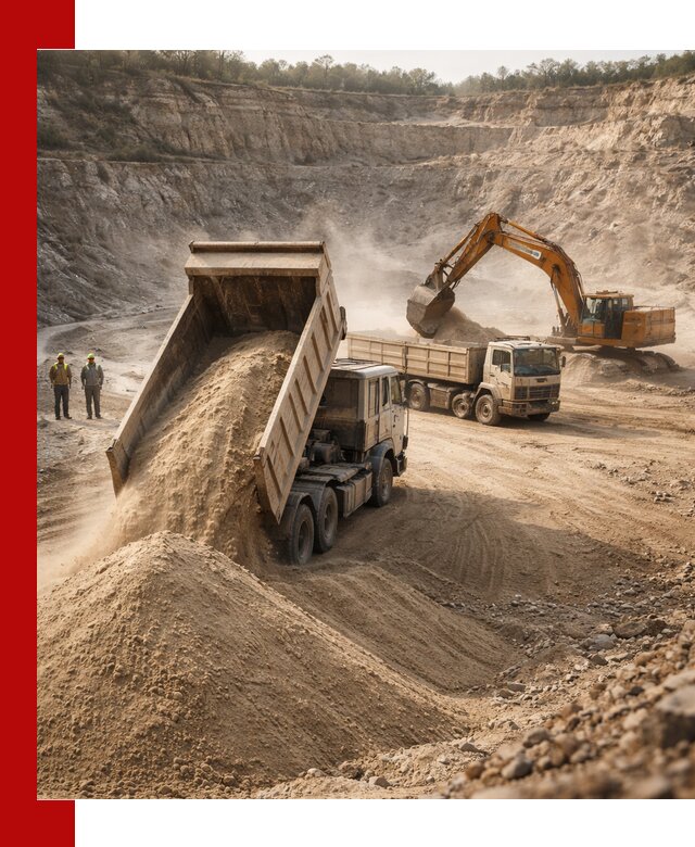 Карьерный песок навалом с доставкой в Сургуте