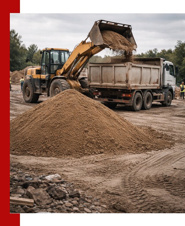 Доставка речного песка навалом в Сургуте быстро и выгодно