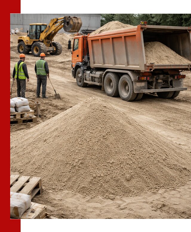 Доставка и продажа мытого речного песка в Сургуте