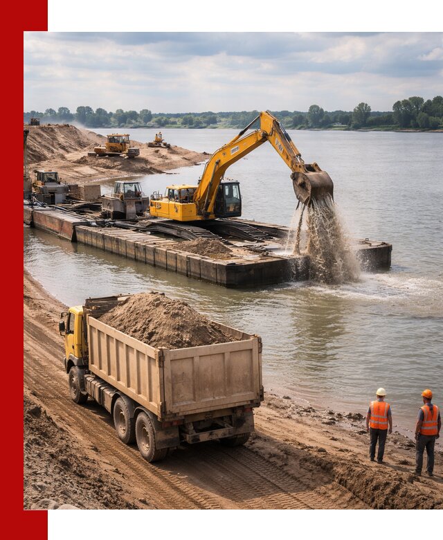 Намывной песок с доставкой в Сургуте оптом и в розницу