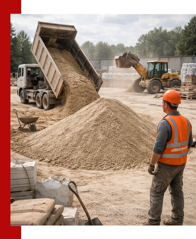 Доставка строительного песка с самосвалом в Сургуте