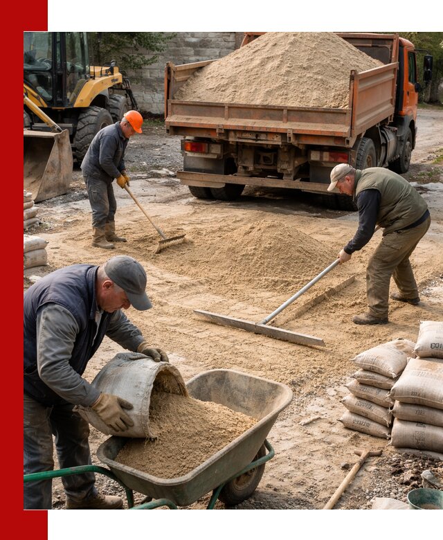 Поставка песка для стяжки в Сургуте с быстрой доставкой