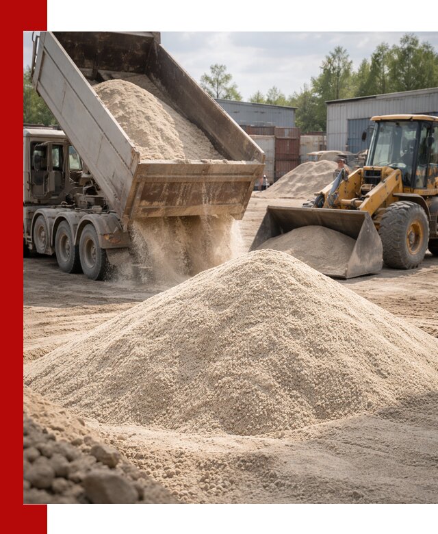 Кварцевый песок с доставкой в Сургуте для строительных работ