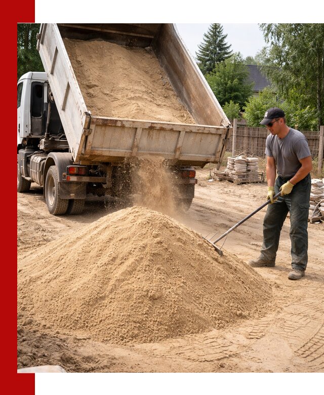 Доставка сухого песка самосвалами в Сургуте