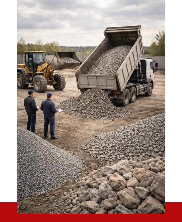 Гравий и камень с доставкой в Сургуте от 4293 р. - ПРОНЕРУДСрг