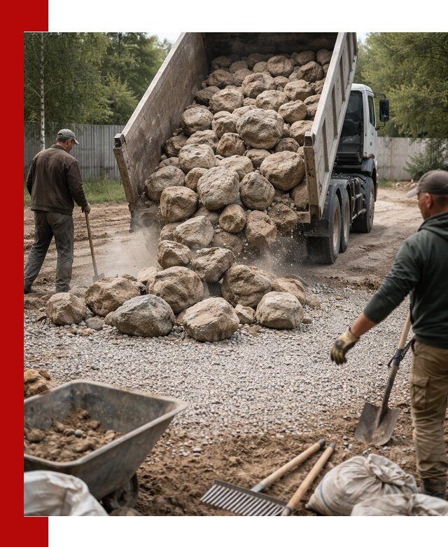 Доставка и укладка булыжника в Сургуте