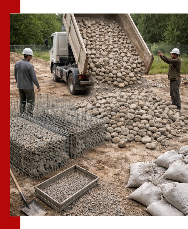 Камень для габионов фракция 70–151 в Сургуте