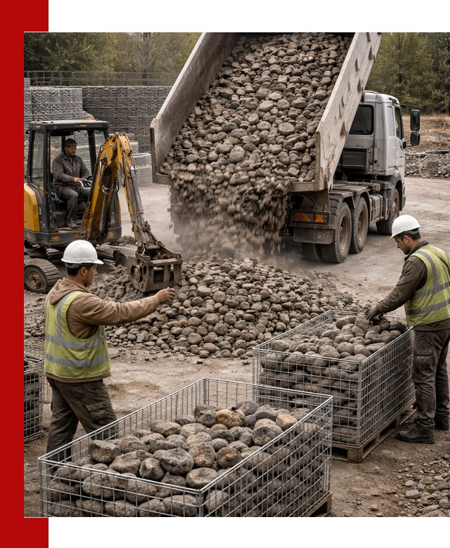 Камень для габионов фракция 100–201 в Сургуте