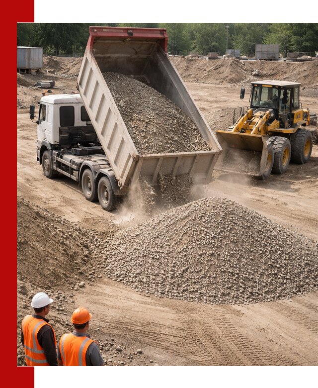 Щебень с песком (ЩГПС С2) с доставкой в Сургуте
