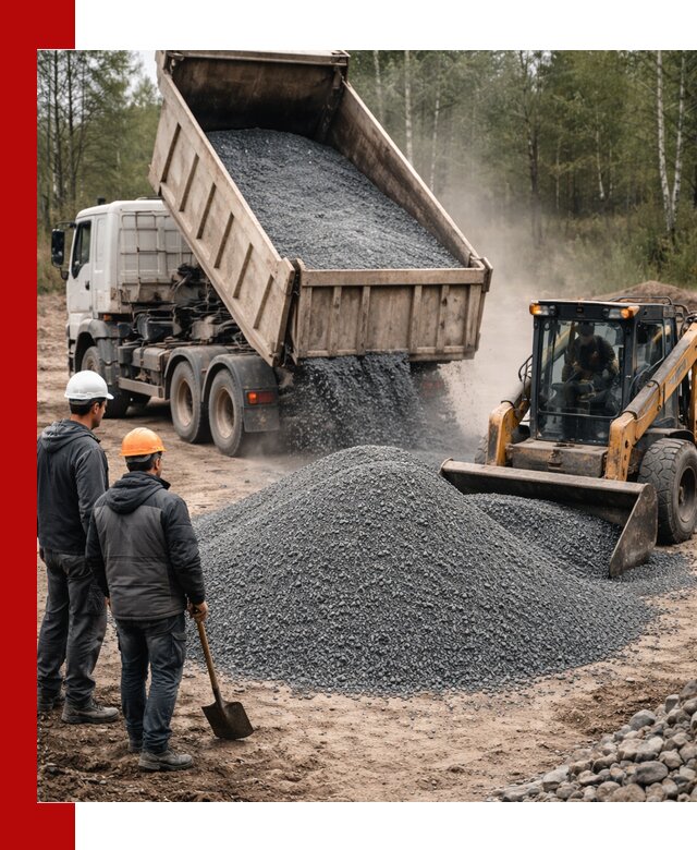 Гранитный отсев 0-5 с доставкой и разгрузкой в Сургуте