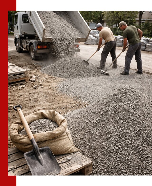 Отсев для тротуарной плитки в Сургуте — доставка и укладка