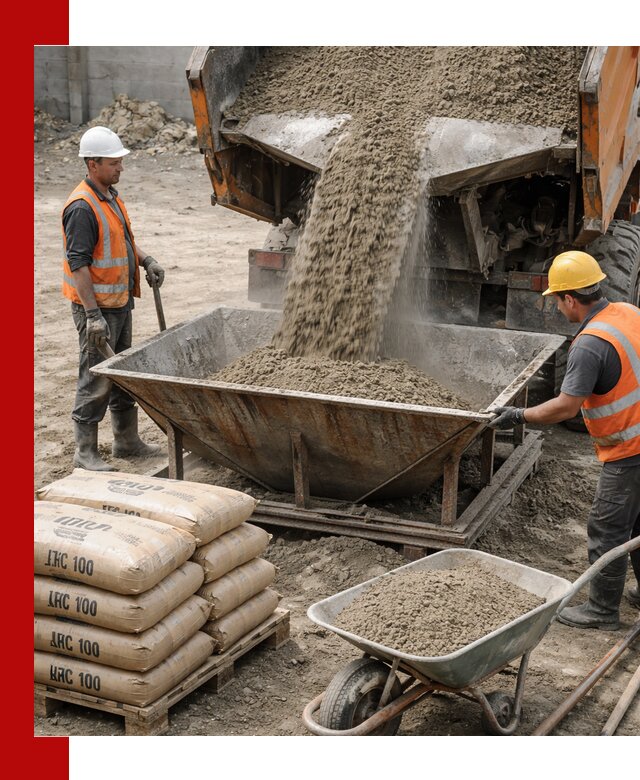 Доставка цементно-песчаной смеси М100 в Сургуте