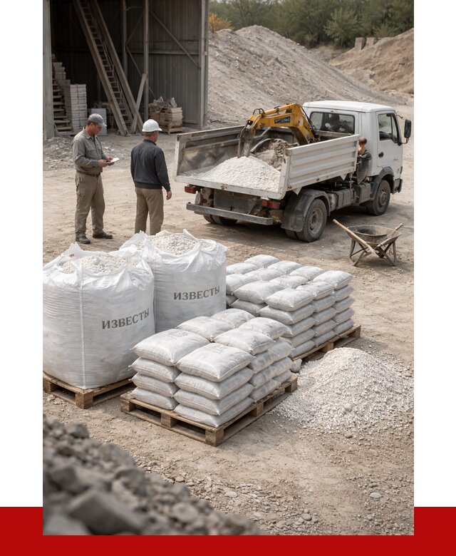 Известь строительная в Сургуте с доставкой от 4293 р. | ПРОНЕРУДСрг