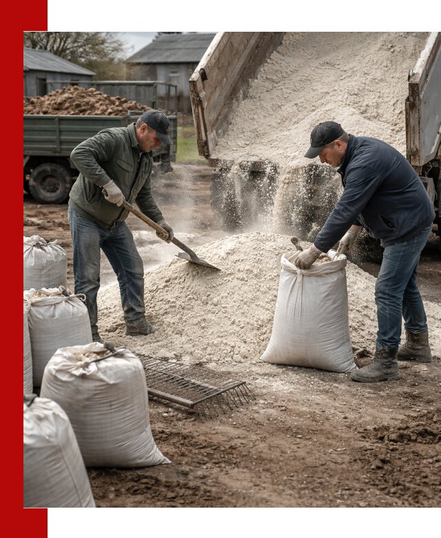 Доставка извести пушонки в Сургуте оптом и мелким оптом