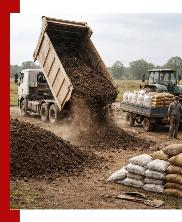Доставка грунта и удобрений оптом в Сургуте для сельхоз и строительства