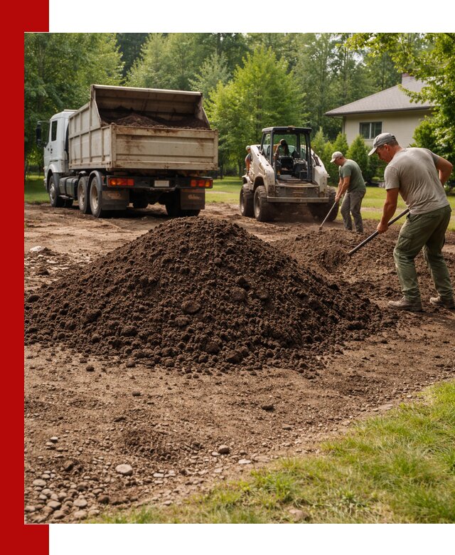 Доставка и укладка грунта для газона в Сургуте