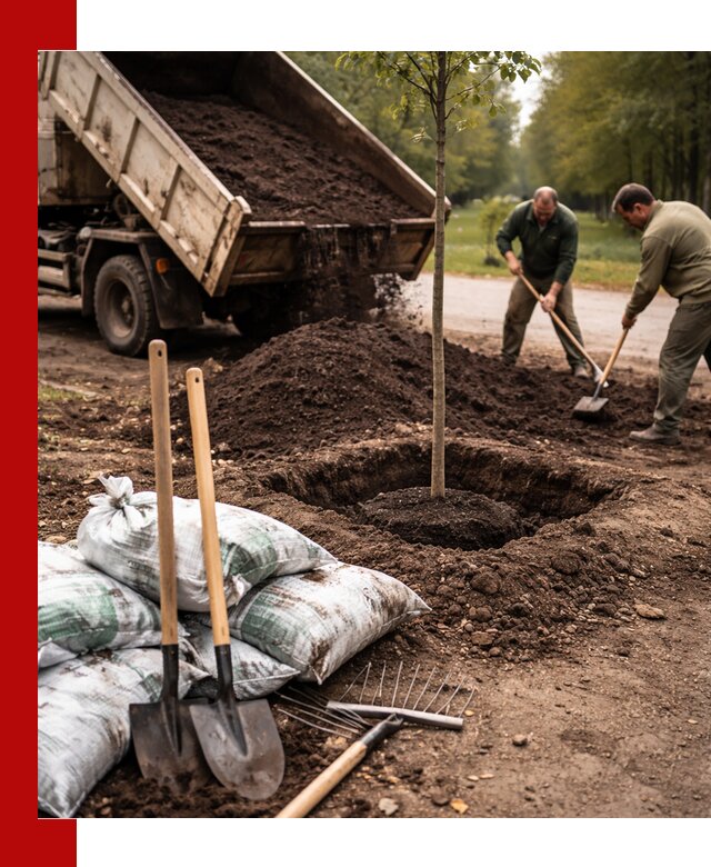 Грунт для посадки деревьев в Сургуте — доставка и подготовка почвы