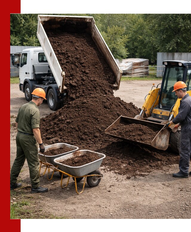Доставка торфо-земляной смеси в Сургуте для огорода и ландшафта