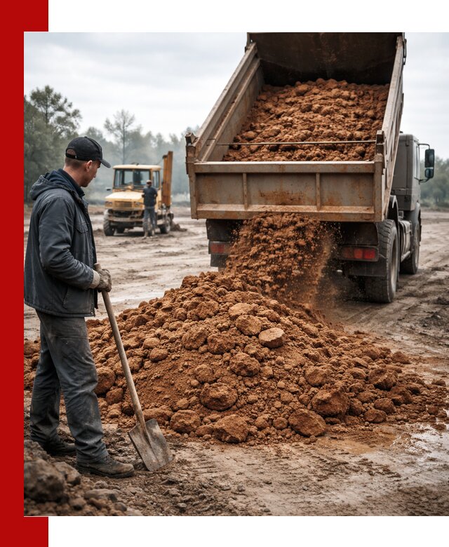 Глина для засыпки в Сургуте с доставкой самосвалами