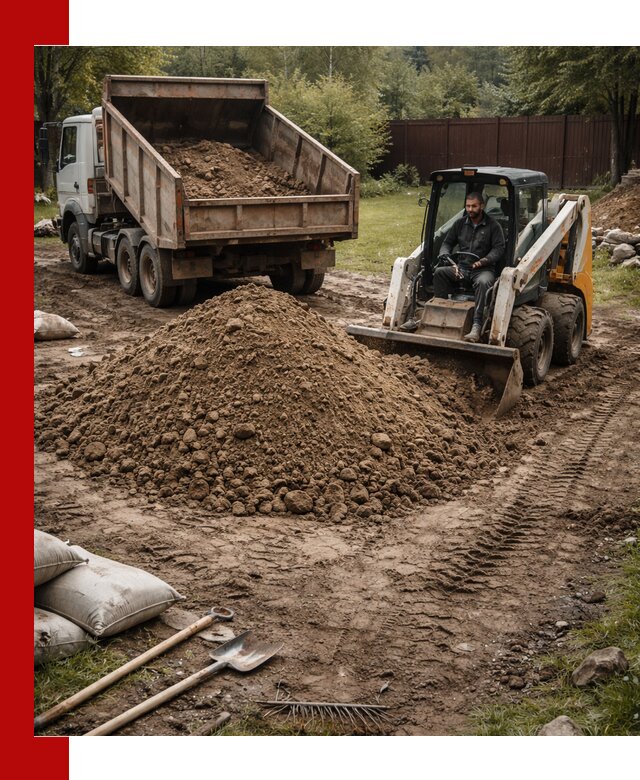 Суглинок для планировки участков в Сургуте с доставкой и выгрузкой