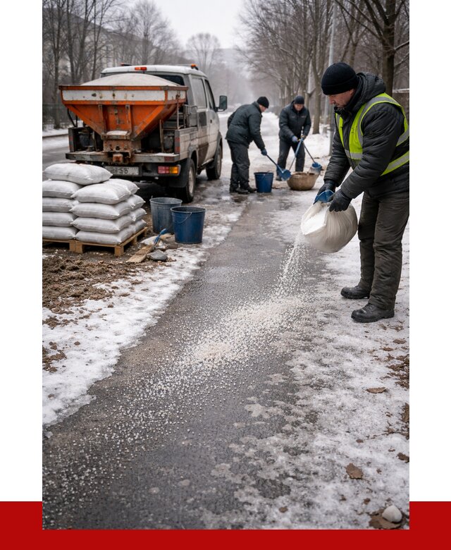 Реагент против гололеда в Сургуте с доставкой от 4600 р. | ПРОНЕРУДСрг