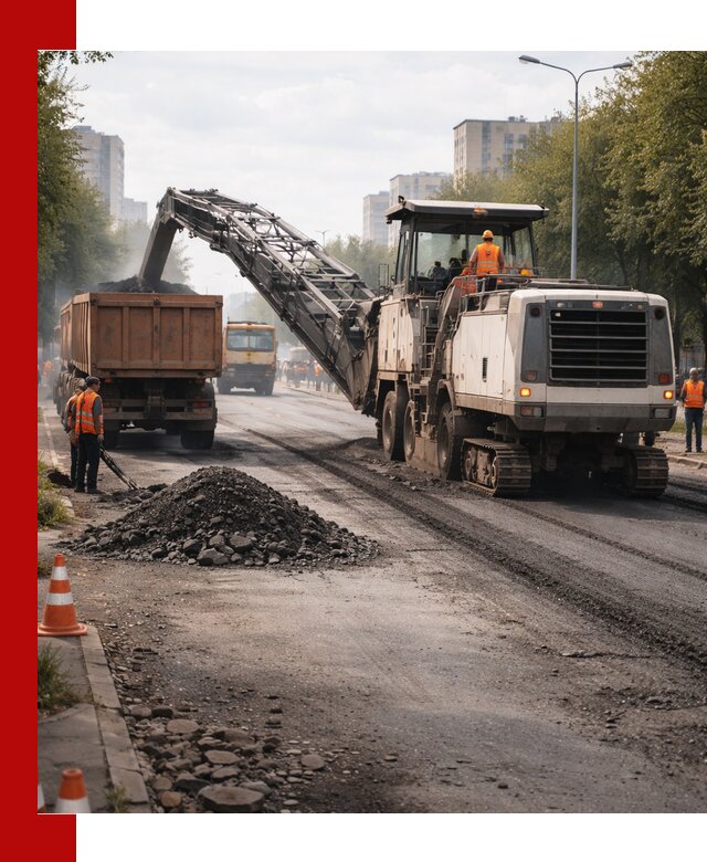 Фрезерованный асфальт в Сургуте — удаление и вывоз старого покрытия