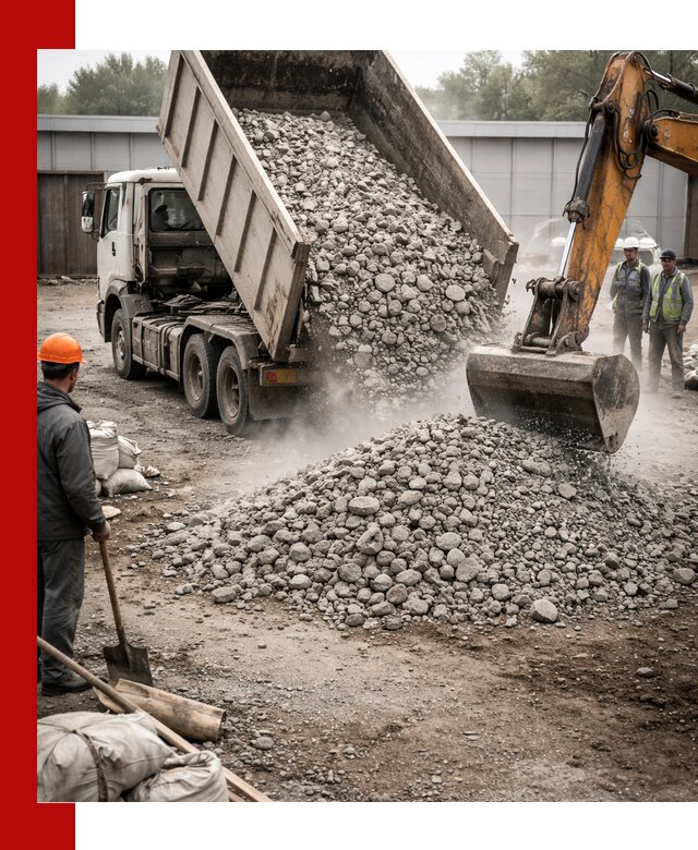 Доставка дробленого бетона в Сургуте оптом и в розницу