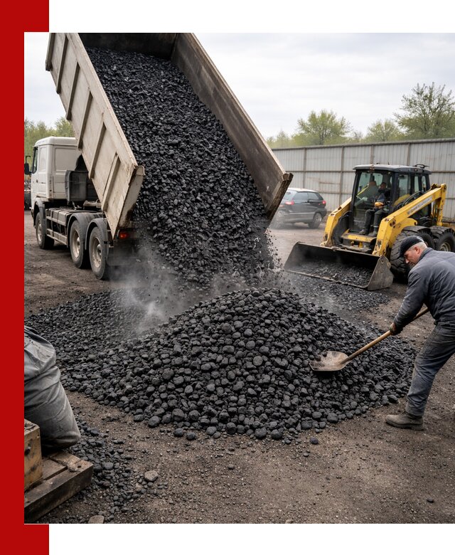 Доставка угля орех в Сургуте оптом и в розницу