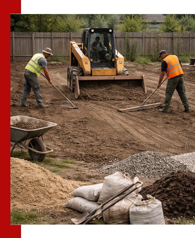 Выравнивание участка под строительство и благоустройство в Сургуте